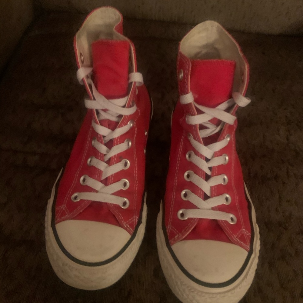 Red Converse High Top Sneaks